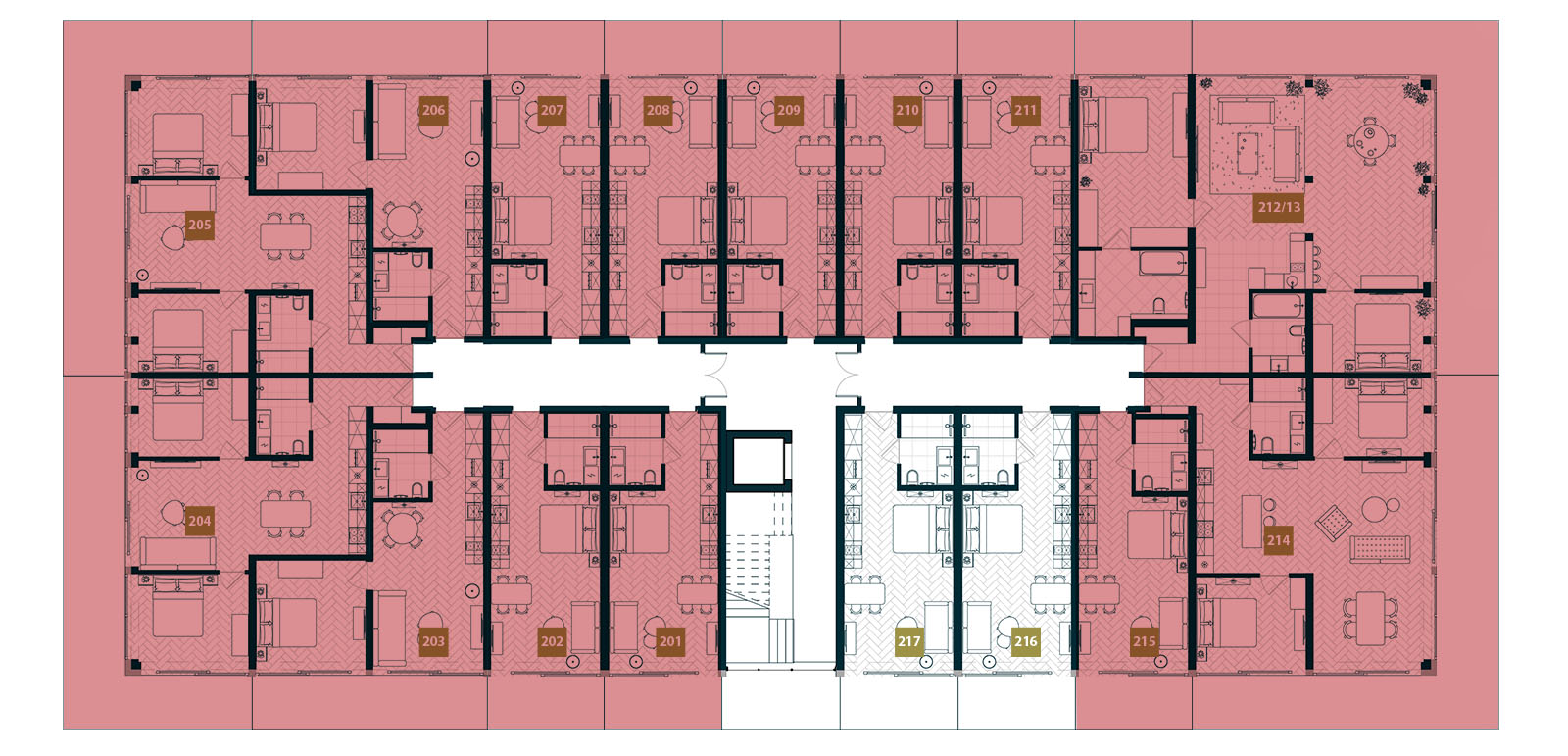 Sprzedaż apartamentów na 2 piętrze. Sea & Lake Mielno Resort